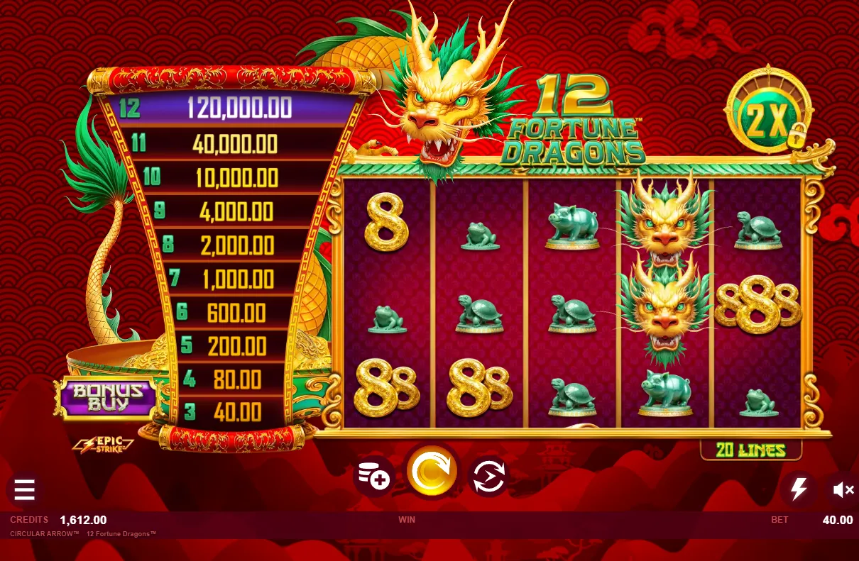 12 Fortune Dragons