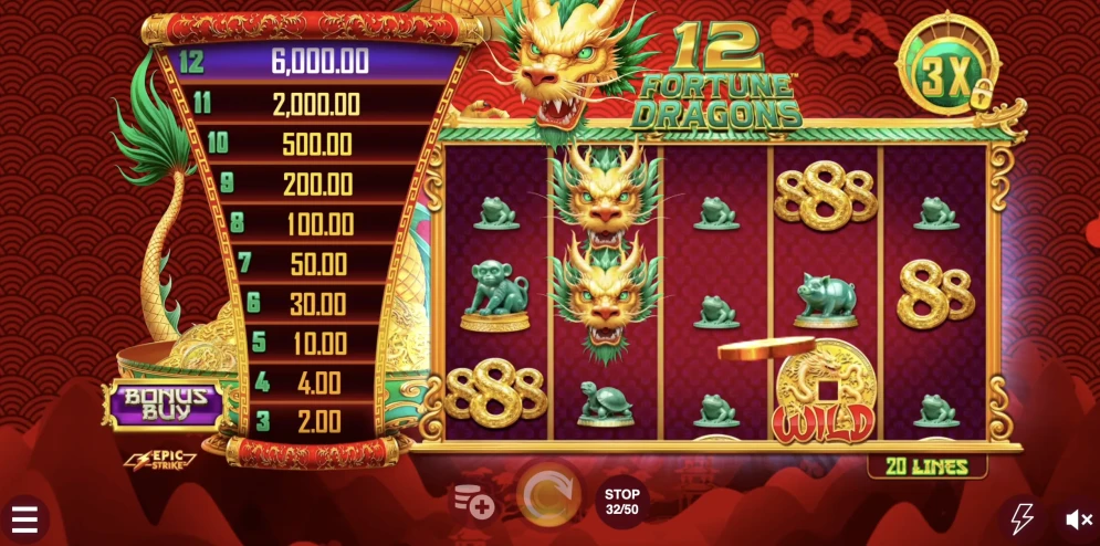 12 Fortune Dragons Slot