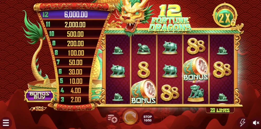12 Fortune Dragons Slot